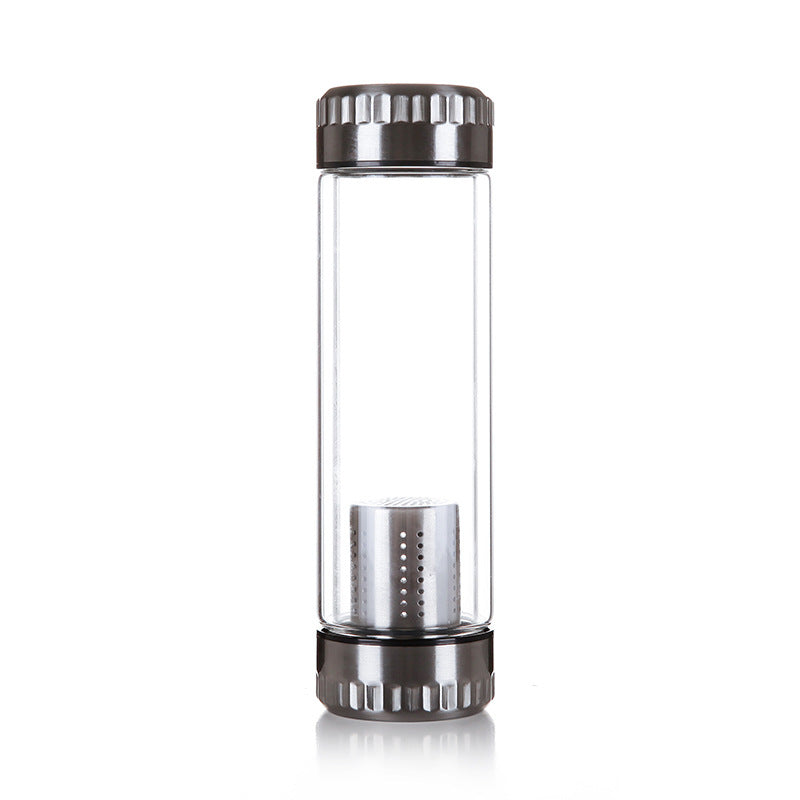 Stainless Steel Tea Infuser Glass Bottle On the Go