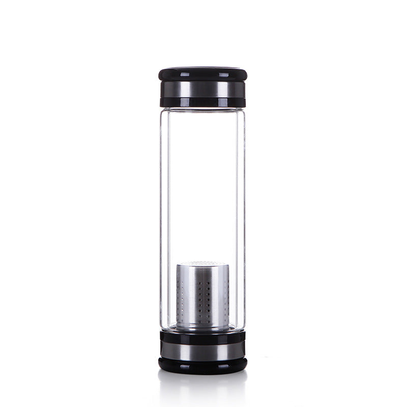 Stainless Steel Tea Infuser Glass Bottle On the Go