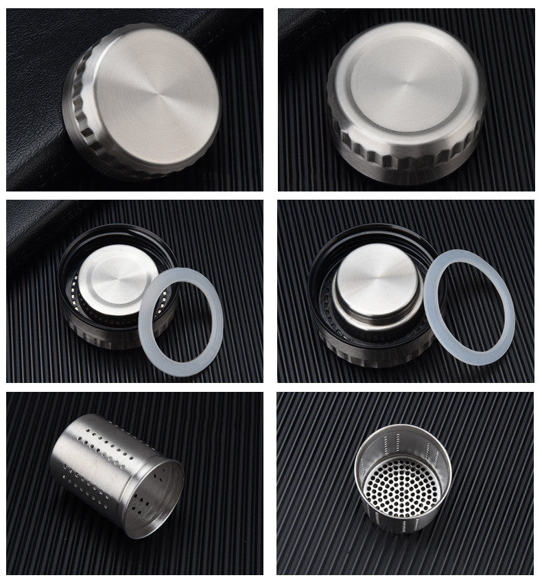 Stainless Steel Tea Infuser Glass Bottle On the Go