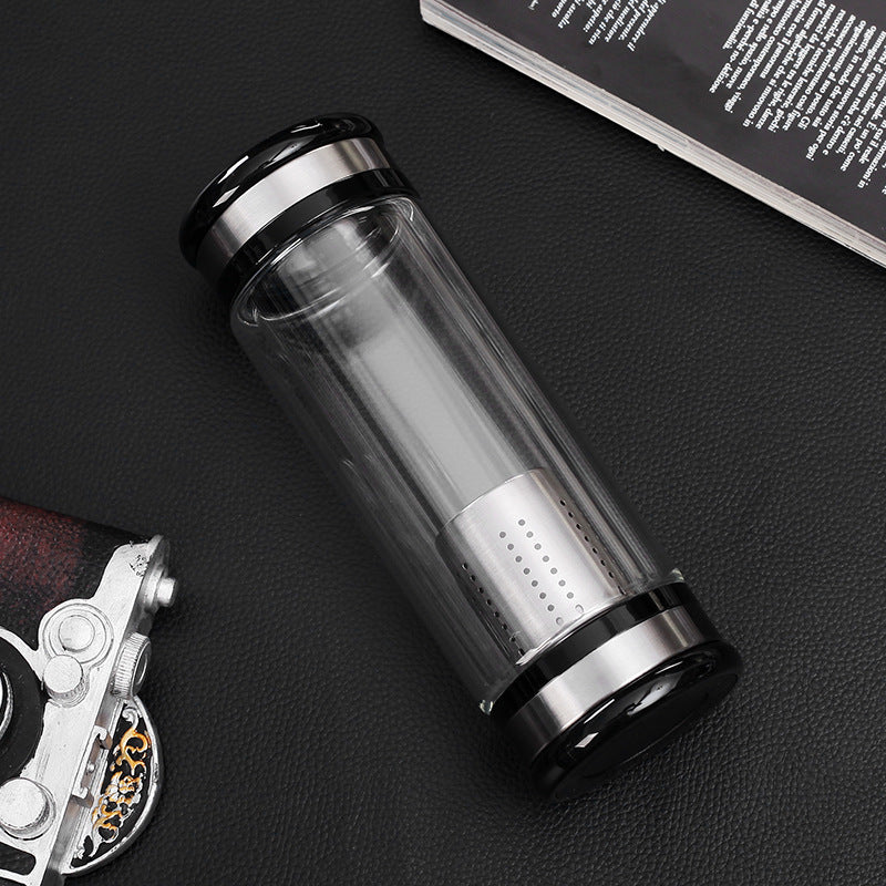 Stainless Steel Tea Infuser Glass Bottle On the Go